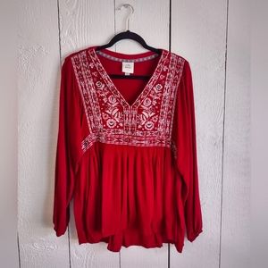 Boho Embroidered Top